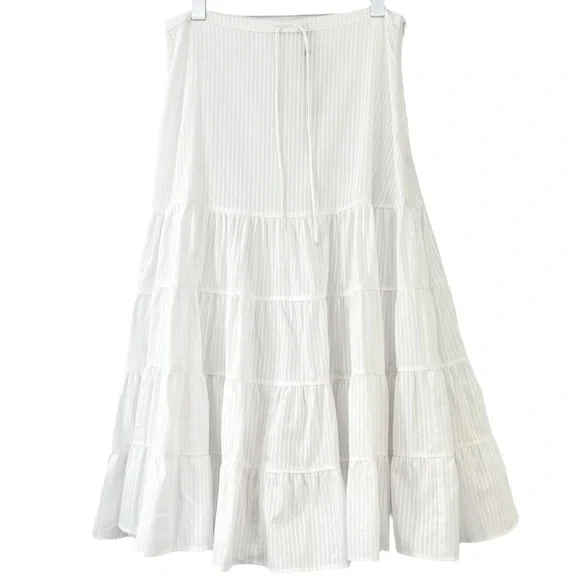 NWT Paloma Wool Long Etoile - White Cotton Blend Gathered Midi Maxi Skirt sz 38 - Picture 4 of 16